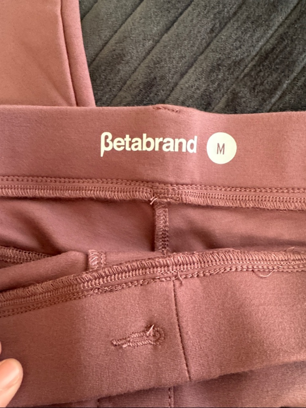 Betabrand Stretch Pants in Dusty Rose - Picture 2 of 4